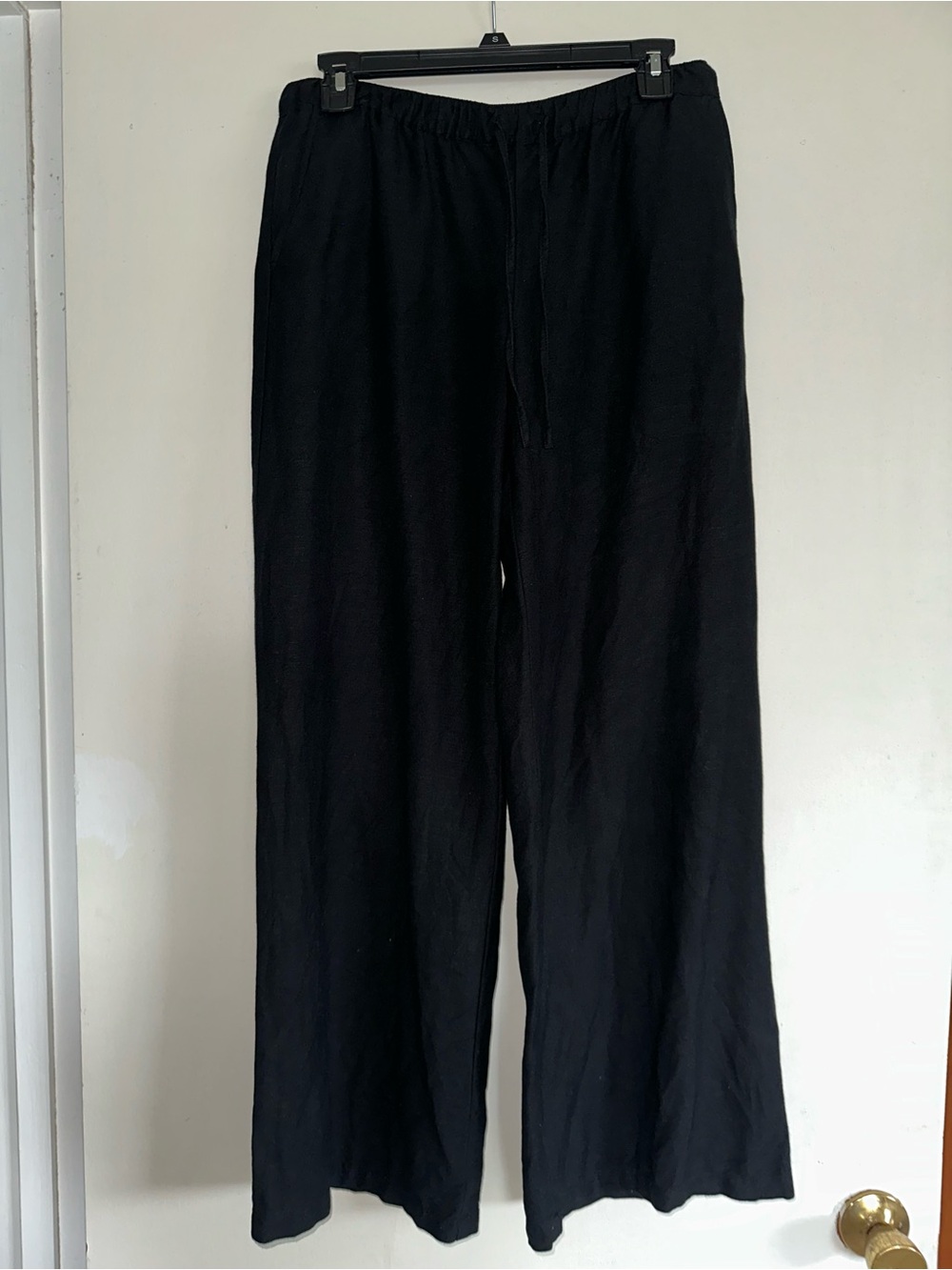 Merona Black Wide-Leg Elastic Waist Pants
